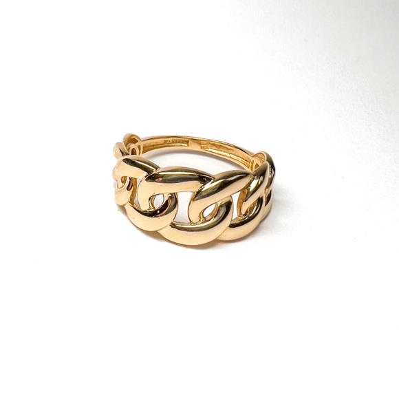 14K Yellow Gold Cuban Ring - Picture 1 of 6